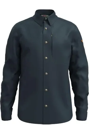 Fjällräven FJALLRAVEN 12600269-555-555 Keb koszulka trekkingowa LS M męska koszulka ciemno-ciemnogranatowa, rozmiar XL, , XL