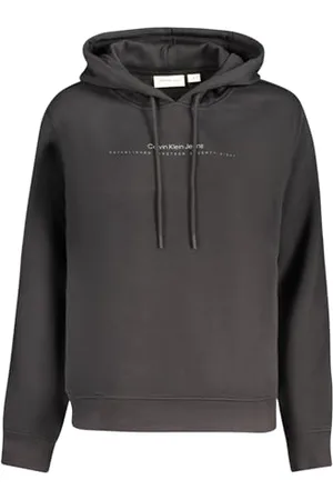 Calvin Klein Jeans Damska bluza z kapturem InstITUTIONAL GRAPHIC REG J20J225494, czarna (Ck Black), L, , L