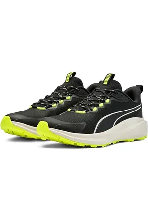 PUMA Unisex Skyrocket LITE buty do biegania po szlaku, czarno-pióro szaro-żółty alarm, 4,5 UK, Czarne pióro szary żółty alert, 37.5 EU