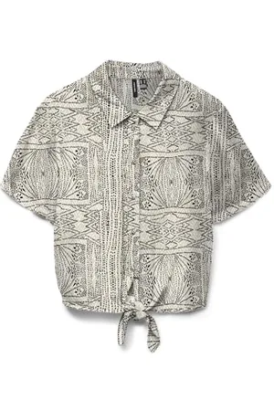 VERO MODA Vmmenny Tie Ss Shirt WVN Ga, , L