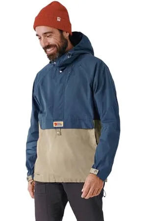 Fjällräven FJÄLLRÄVEN Męska kurtka M F87008-520-195 Vardag Anorak, wujek niebieski/piaskowy, L, , XL