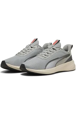 PUMA Unisex Flyer LITE 3 buty do biegania szosowego, alpejskie, śnieżne, płaskie, jasnoszare, czarne, świecące czerwone, 38 EU, Alpejski śnieg płaski jasnoszary czarny świecący czerwony, 38 EU