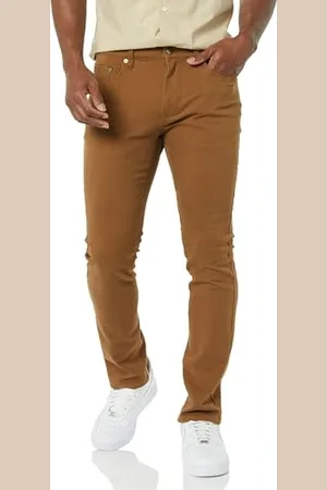 Amazon Męskie dżinsy ze stretchem Skinny-Fit, ciemny khaki brąz, 33 szer. x 32 dł