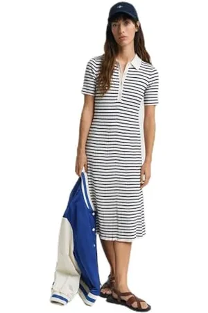 GANT RIB KNIT STRIPED RUGGER SS DRESS DRESS, , S