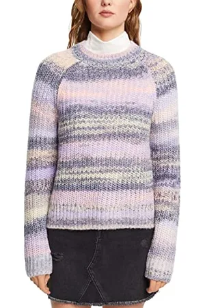 ESPRIT Edc by Damski sweter 112CC1I308, 510/PURPLE, L
