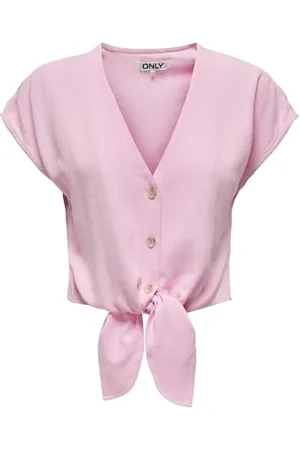 ONLY Onlsiesta Ss Knot Lin Bl Shirt Pnt Noos, , XXS