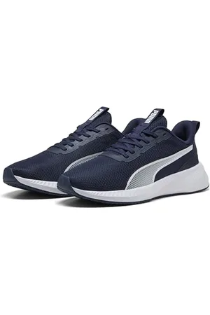 PUMA Unisex Flyer LITE 3 buty do biegania szosowego, granatowe, 4,5 UK, Granatowy biały, 37.5 EU