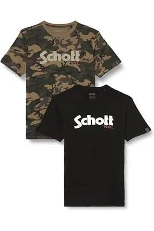 Schott NYC Zestaw 2 koszulek z logo Schott, TSPKLOGO, , L