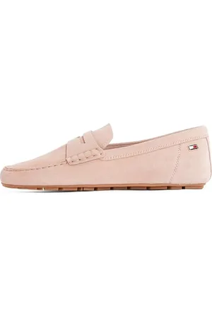 Tommy Hilfiger Damskie buty FLAGA MIĘKKIE ZAMSZOWE DRIVER LOAFER, BEŻOWE (Claystone), 38 EU, , 41 EU