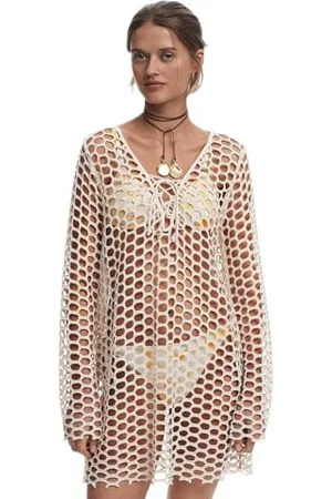 Desigual Sukienka Swim_Flow Dress, 1001 Raw, XL, , XL