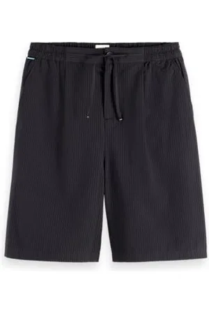 Scotch&Soda Loose Fit Pleated Seersucker Bermudy Short, , M