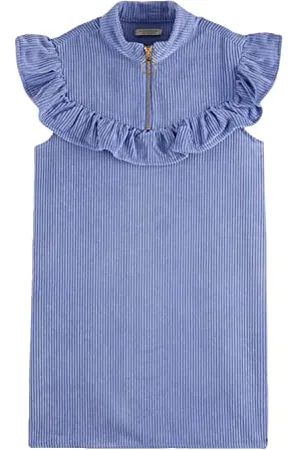 Scotch&Soda Dziewczęca sukienka bez rękawów Corduroy Rufflyoke Dress sukienka dziecięca, , 104 cm