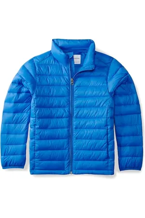 Amazon Lekka wodoodporna kurtka puchowa dla chłopców Royal Blue), mała