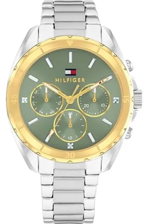 Tommy Hilfiger Analogowy wielofunkcyjny zegarek kwarcowy dla kobiet ze srebrną bransoletką ze stali nierdzewnej - 1782785, , Jeden rozmiar, bransoletka