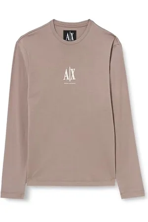 Armani Exchange Męski projekt ikony, haftowane logo, koszulka z długim rękawem, , XL