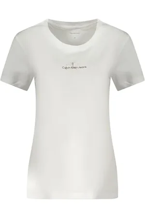 Calvin Klein CK JEANS Damska GRADIENT MONOLOGO SLIM TEE J20J225252, Biała (Brilliant White), XS, , XS