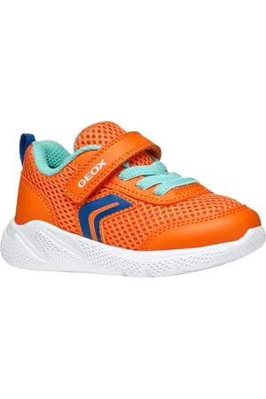 Geox B SPRINTYE Boy C, trampki, pomarańczowe/royal, 27 EU, Pomarańczowy, 27 EU
