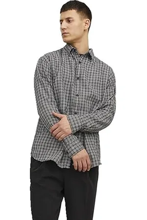JACK & JONES Bestseller A/S Męska koszulka polo Jorgracia Parker Check Shirt Ls Sn, , S