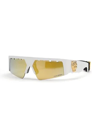Philipp Plein Okulary męskie The Flame, Mat White, 71/12/130, , 71/12/130