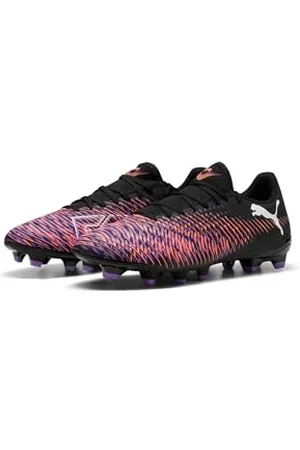 PUMA Unisex Future 8 Play FG/AG buty piłkarskie, czarno-biało-świecące czerwone, 40 EU, Czarny biały świecący czerwony, 46 EU