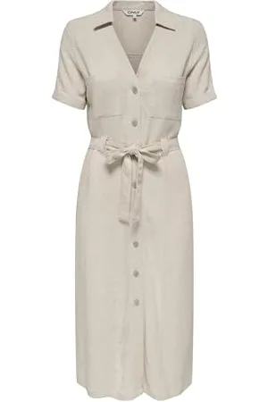 ONLY Onlsiesta Ss Linen Bl Shirt Dress Pnt, , XS