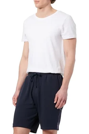Emporio Armani Męskie podstawowe bermudy frotte niebieskie L, , L
