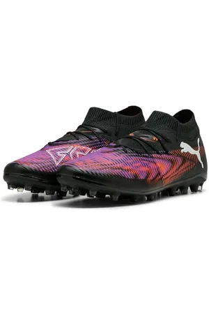 PUMA Unisex Future 8 Match MG buty piłkarskie, czarno-biało-świecące czerwone, 40 EU, Czarny biały świecący czerwony, 46 EU