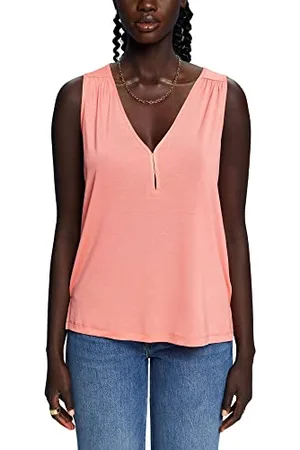ESPRIT Top z dżerseju, Tencel™ Lyocell, koralowy, S