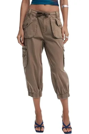 Desigual Pant_LOIRA, 2044 Szary Brązowy, L, , L