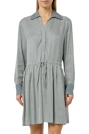 Tommy Hilfiger Damska krótka sukienka z paskiem Fluid VIS WW0WW44020 Inne sukienki, biała, 34, Biały (Mini Geo/Flint Blue), 60