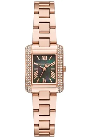Michael Kors Emery zegarek dla kobiet, mechanizm kwarcowy z paskiem ze stali szlachetnej lub skóry