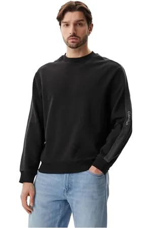 Calvin Klein CK JEANS Męska taśma z logo z okrągłym dekoltem J30J327230, czarna (Ck Black), XXL, , XXL