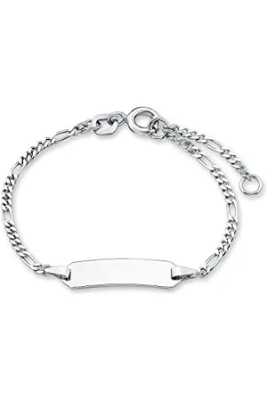 Amor Ident Bransoletka 925 Sterling Silver Unisex Dziewczęta Chłopcy Biżuteria Na Rękę, 12+2 cm, Srebrna, W Pudełku Upominkowym, 9210886
