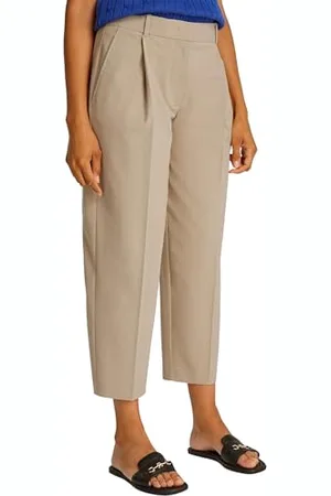 Tommy Hilfiger Damskie spodnie LW BI-STRETCH TAPERED WW0WW44793, beżowe, 36, , 62