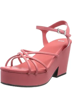 HUGO BOSS Damskie sandały Cate Wedge FL, jasny różowy 677, 38 EU, , 38 EU