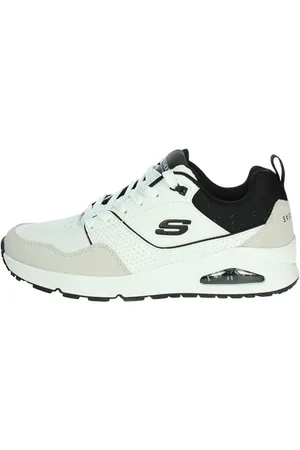 Skechers Męskie buty sportowe UNO Retro ONE, biała skóra/Duraleather/Black Mesh, 38 EU, , 39.5 EU