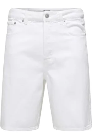 Only & Sons ONSFADE Loose White 1662 PIM DNM szorty, , M