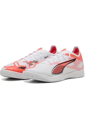 PUMA Buty piłkarskie unisex Ultra 5 Match IT, białe czarno-świecące czerwone, 40 EU, Biały Czarny Świecący Czerwony, 48.5 EU