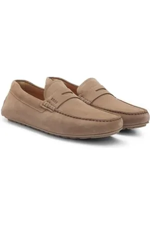 HUGO BOSS Noel_MOCC_sdpeb, Mokasyny męskie, Medium Beżowy, 44 EU, , 44 EU