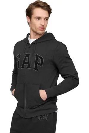 GAP Męska bluza z kapturem z logo Heritage bluza z kapturem na zamek błyskawiczny, , XS