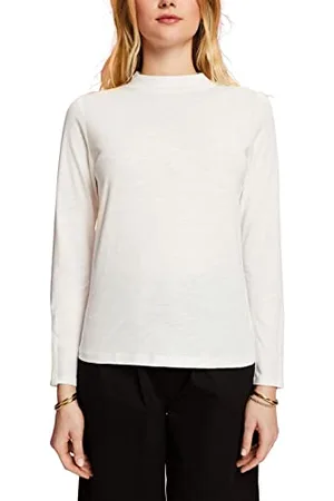 ESPRIT Damski t-shirt 112EE1K310, biały, rozmiar XXL (DE)
