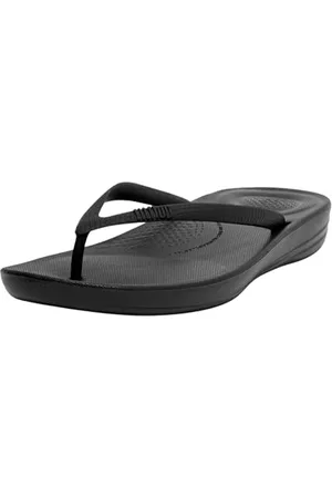 FitFlop Iqushion Ergonomic Flip-flops, damskie buty prysznicowe i kąpielowe, czarne (Black 090), 38 EU, czarny All Black, 38 EU