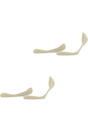 ESPRIT Kobiety Stopki Solid Low Double Pack W In Bawełna niewidoczne jednokolorowe 2 Pak, , 35-38