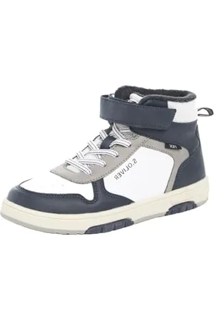 QS by s.Oliver Kinder Sneaker High 5-45101-43 Koszyk, White Comb, 34 EU, White Comb, 34 EU