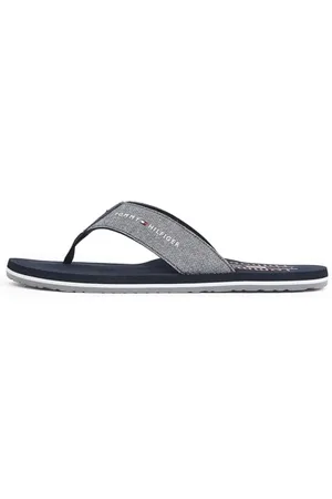 Tommy Hilfiger Męskie klapki japonki Chambray Beach Fm0fm05570, Blue Desert Sky, 42 EU