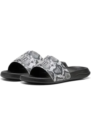 PUMA Damskie sandały Popcat 20 Snake Chic Slide Sandal, czarno-srebrne, 3 UK, Black Silver, 35.5 EU