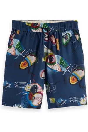 Scotch&Soda Męskie ulubione spodenki z nadrukiem Tencel Bermudy, , 36W, , 36W