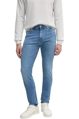 Tommy Hilfiger Męski SLIM BLEECKER PSTR FINN INDIGO MW0MW38823 Slim, Denim, 36W / 34L, , 36W / 34L