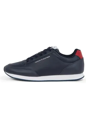 Tommy Hilfiger Męski LO RUNNER PU MIX Low Top, niebieski (Desert Sky), 45 EU, , 44 EU