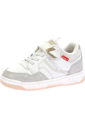 Kickers Chłopiec Unisex Kinder KICKARTING Koszyk, Biały Srebrny Złoto, 29 EU, , 29 EU